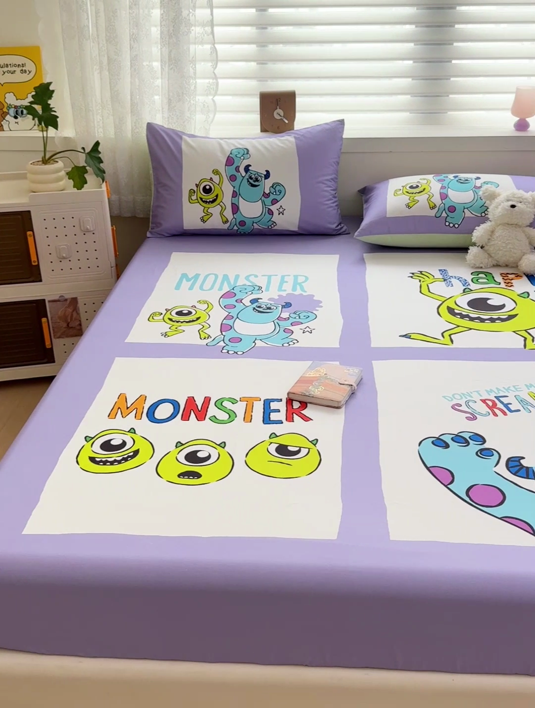 91家纺网 家纺一手货源 找家纺 名兮家居 2024新款全棉大版经典奥特曼-三丽鸥床笠【含防伪标】 大眼怪