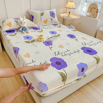 91家纺网 家纺一手货源 找家纺 （总）卡普家居 2025新款印花牛奶绒床笠