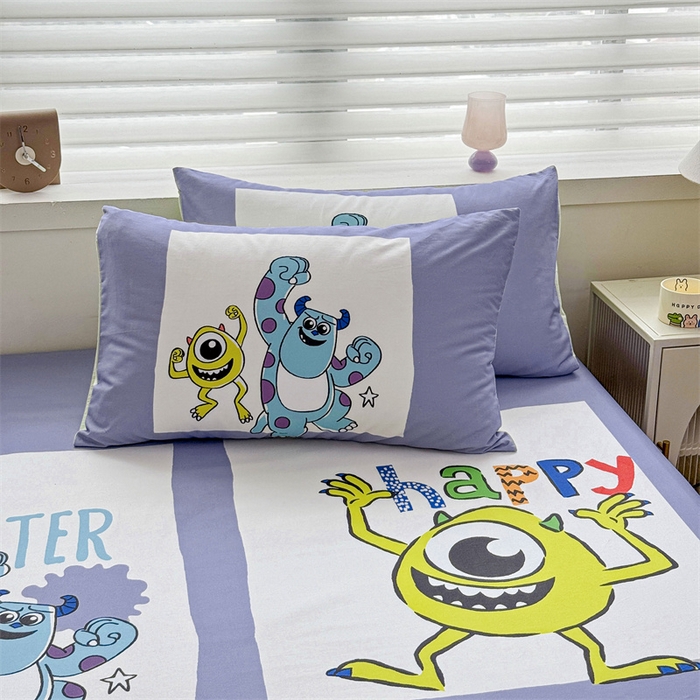 91家纺网 家纺一手货源 找家纺 名兮家居 2024新款全棉大版经典奥特曼-三丽鸥床笠【含防伪标】 大眼怪