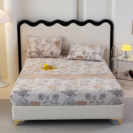 91家纺网 家纺一手货源 找家纺 （总）欧喜璐 2024新款A类加厚牛奶绒印花单床笠