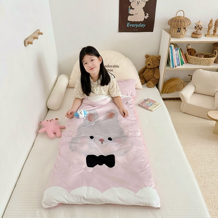 91家纺网 家纺一手货源 找家纺 美乐迪家纺 2024新款儿童睡袋 兔子