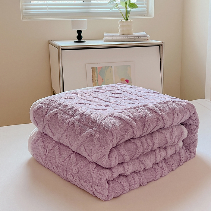 91家纺网 家纺一手货源 找家纺 贝拉梦家纺 2024新款塔肤绒牛奶绒纯色学生宿舍夹棉软床垫子护床垫 暮山紫