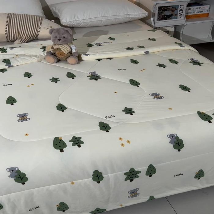 91家纺网 家纺一手货源 找家纺 2024新款A类针织棉亲肤夏被夏凉被空调被 考拉之家