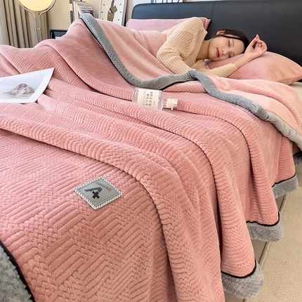 91家纺网 家纺一手货源 找家纺 （总）世纪绒品 2025新款A类母婴级保暖简约针织毯毛毯毯子