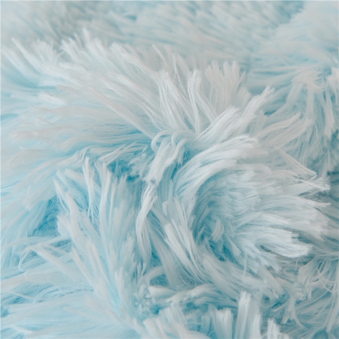 91家纺网 家纺一手货源 找家纺 鑫喜莱 2024新款长毛绒四件套 天蓝