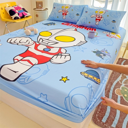 91家纺网 家纺一手货源 找家纺 （总）名兮家居 2024新款全棉大版经典奥特曼-三丽鸥床笠【含防伪标】