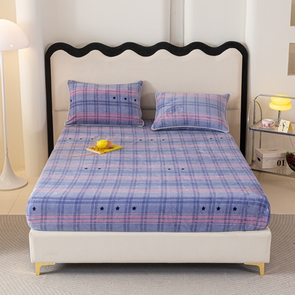 91家纺网 家纺一手货源 找家纺 （总）欧喜璐 2024新款A类加厚牛奶绒印花单床笠