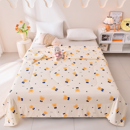 2024新款A类针织棉亲肤夏被夏凉被空调被 爱心小熊