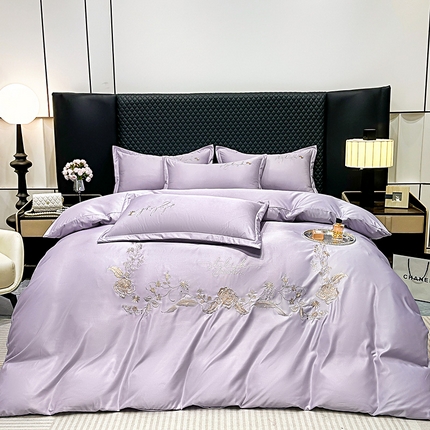 91家纺网 家纺一手货源 找家纺 （总）帝菲妮 2025新款法式轻奢风暖氧磨毛重工刺绣四件套-安妮