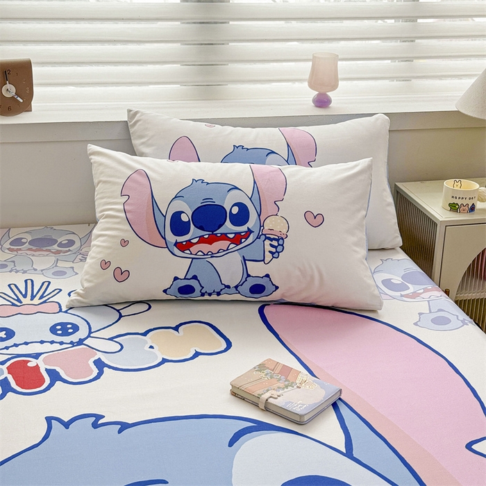 91家纺网 家纺一手货源 找家纺 名兮家居 2024新款全棉大版经典奥特曼-三丽鸥床笠【含防伪标】 史迪小怪