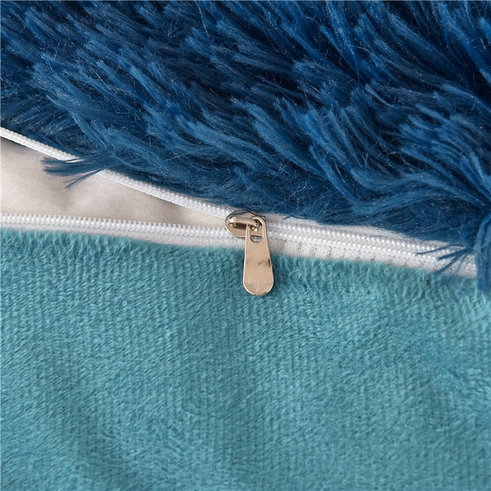 91家纺网 家纺一手货源 找家纺 鑫喜莱 2024新款长毛绒四件套 藏青