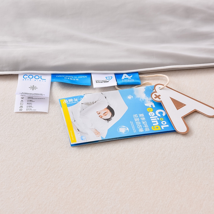 91家纺网 家纺一手货源 找家纺 2024新款凉感丝100%锦纶170克凉感丝冰淇淋A类抗菌夏凉被空调被 高级灰