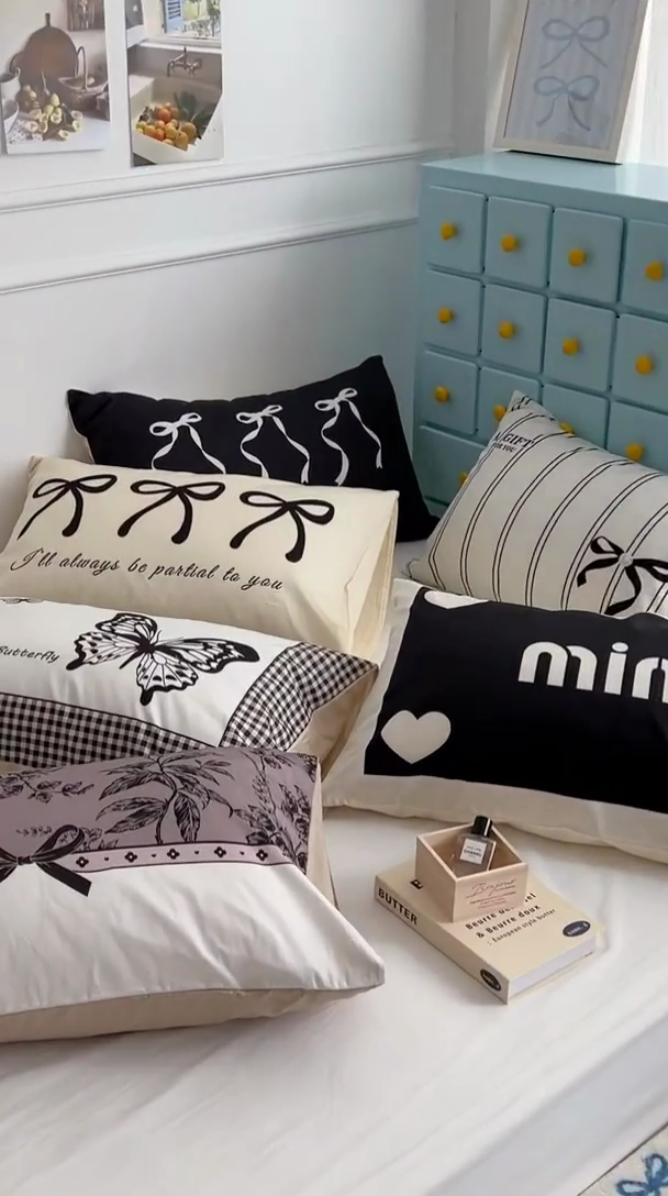 91家纺网 家纺一手货源 找家纺 （总）昔可家纺 2024新款数码印花单品枕套系列-ins风系列