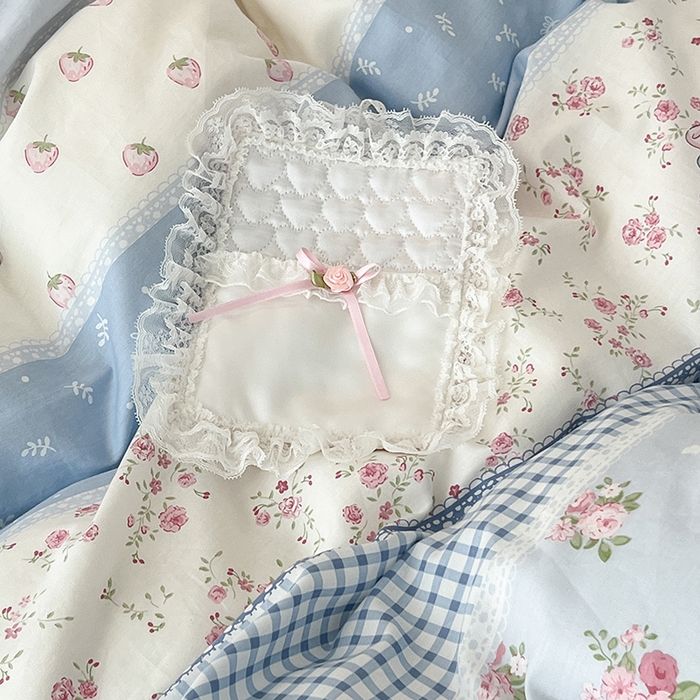 91家纺网 家纺一手货源 找家纺 （总）昔可家纺 2024新款仙仙蕾丝贴边全棉花边款四件套