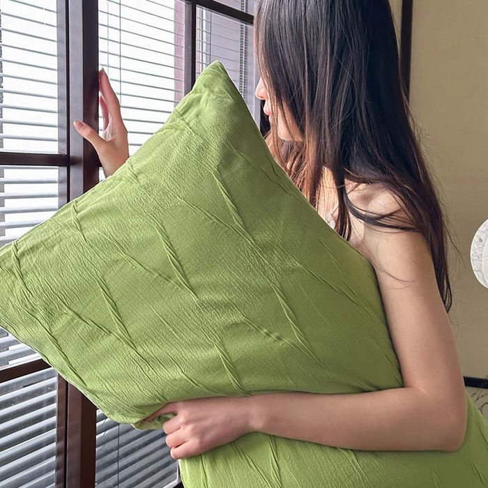 91家纺网 家纺一手货源 找家纺 2024新款全棉提花四件套-V克托瑞 格林绿