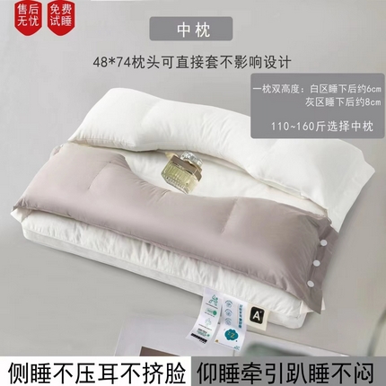 91家纺网 家纺一手货源 找家纺 （总）云熙枕业 2024新款全棉三合一多功能牵引枕枕头枕芯40*60cm