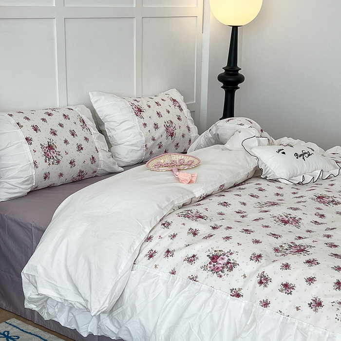 91家纺网 家纺一手货源 找家纺 （总）昔可家纺 2024新款韩版花边工艺款四件套