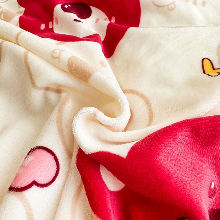 91家纺网 家纺一手货源 找家纺 欧喜璐 2024年新款 8.5-9.5斤加厚牛奶绒金貂绒法莱绒四件套单被套 快乐熊