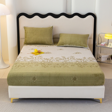 91家纺网 家纺一手货源 找家纺 （总）欧喜璐 2024新款A类加厚牛奶绒印花单床笠