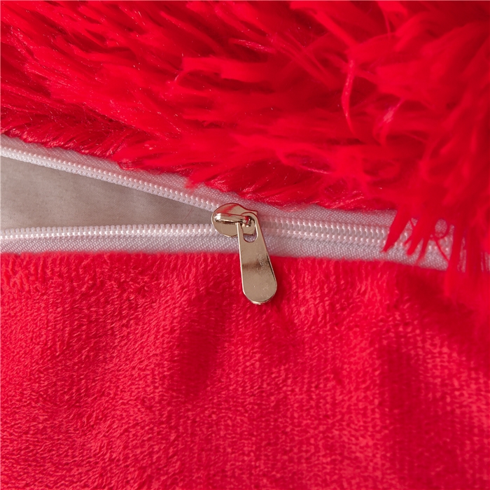 91家纺网 家纺一手货源 找家纺 鑫喜莱 2024新款长毛绒四件套 大红