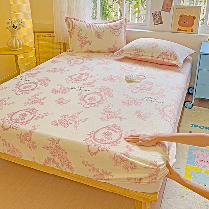 91家纺网 家纺一手货源 找家纺 （总）卡普家居 2025新款印花牛奶绒床笠