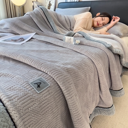 91家纺网 家纺一手货源 找家纺 （总）世纪绒品 2025新款A类母婴级保暖简约针织毯毛毯毯子