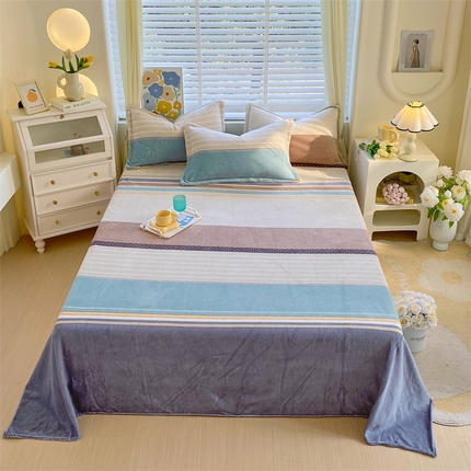 91家纺网 家纺一手货源 找家纺 （总）凯儿家纺 2025新款AA版印花A类牛奶绒单床单+单枕套