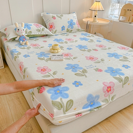 91家纺网 家纺一手货源 找家纺 （总）卡普家居 2025新款印花牛奶绒床笠