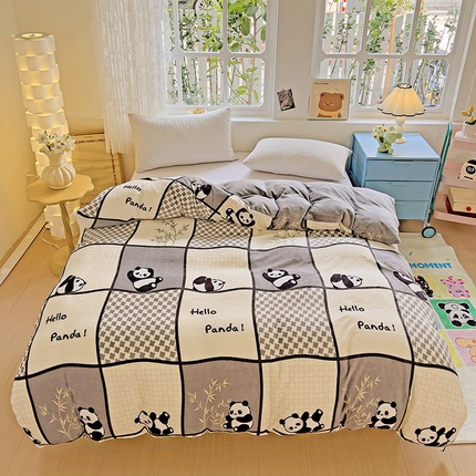 91家纺网 家纺一手货源 找家纺 (总) 卡普家居2025新款加厚保暖牛奶绒系列--单品被套