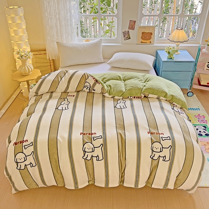 91家纺网 家纺一手货源 找家纺 (总) 卡普家居2025新款加厚保暖牛奶绒系列--单品被套