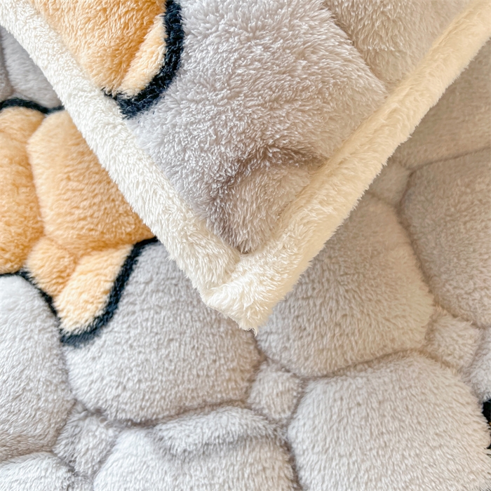 91家纺网 家纺一手货源 找家纺 雯豆家纺 2024新品泰迪绒学生床垫宿舍床褥子加厚上下铺北极绒床护垫 泰迪绒床褥-闪耀星辰