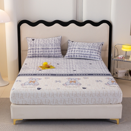 91家纺网 家纺一手货源 找家纺 （总）欧喜璐 2024新款A类加厚牛奶绒印花单床笠