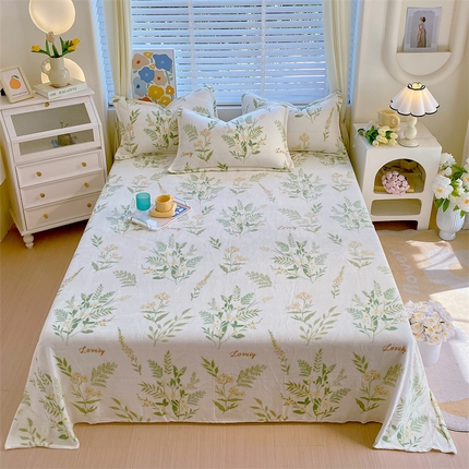 91家纺网 家纺一手货源 找家纺 （总）凯儿家纺 2025新款AA版印花A类牛奶绒单床单+单枕套