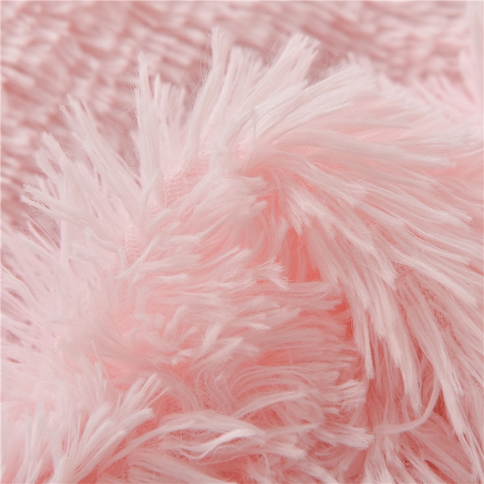 91家纺网 家纺一手货源 找家纺 鑫喜莱 2024新款长毛绒四件套 典雅粉