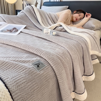 91家纺网 家纺一手货源 找家纺 （总）世纪绒品 2025新款A类母婴级保暖简约针织毯毛毯毯子