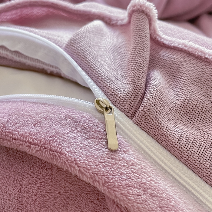 91家纺网 家纺一手货源 找家纺 畅畅家纺 2024新款冬季韩版花边蕾丝牛奶绒床盖四件套 丁香紫