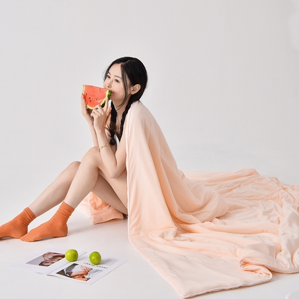 2024新款凉感丝100%锦纶170克凉感丝冰淇淋A类抗菌夏凉被空调被 冰肌玉