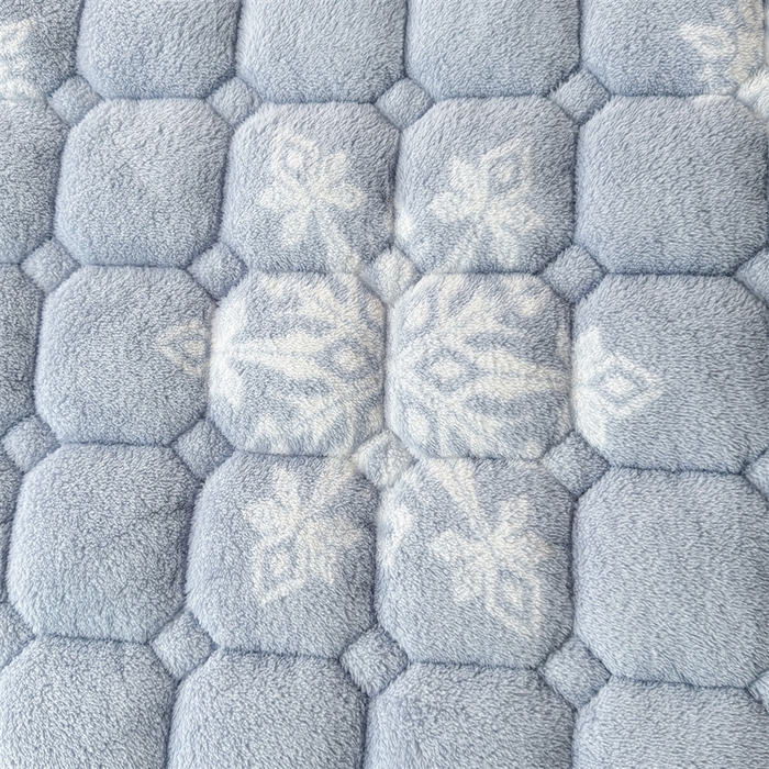 91家纺网 家纺一手货源 找家纺 雯豆家纺 2024新品泰迪绒学生床垫宿舍床褥子加厚上下铺北极绒床护垫 泰迪绒床褥-雪花飘飘-兰