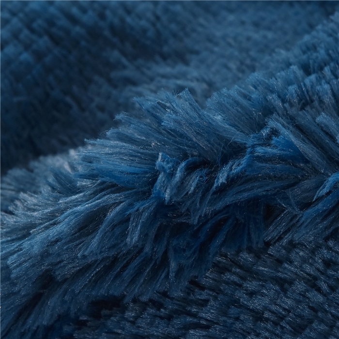 91家纺网 家纺一手货源 找家纺 鑫喜莱 2024新款长毛绒四件套 藏青