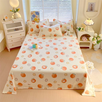 91家纺网 家纺一手货源 找家纺 （总）凯儿家纺 2025新款AA版印花A类牛奶绒单床单+单枕套