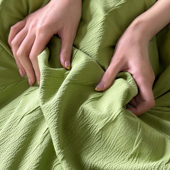 91家纺网 家纺一手货源 找家纺 2024新款全棉提花四件套-V克托瑞 格林绿