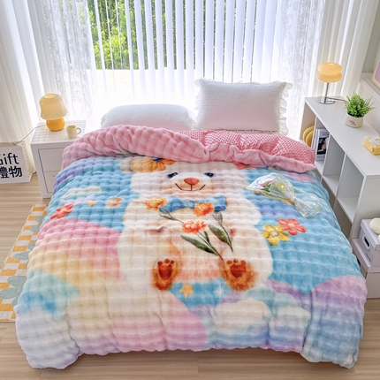 91家纺网 家纺一手货源 找家纺 （总）源舜家纺 2025新款兔毛绒豆豆绒单被套系列