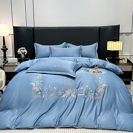 91家纺网 家纺一手货源 找家纺 （总）帝菲妮 2025新款法式轻奢风暖氧磨毛重工刺绣四件套-安妮