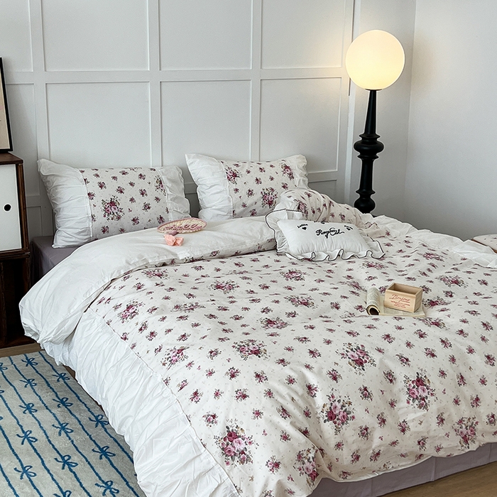 91家纺网 家纺一手货源 找家纺 （总）昔可家纺 2024新款韩版花边工艺款四件套