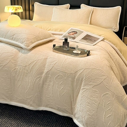 91家纺网 家纺一手货源 找家纺 （总）诺梵 高端2025雕花绒四件套牛奶烂花绒大包边被套_控价标准高于149，加大高于159