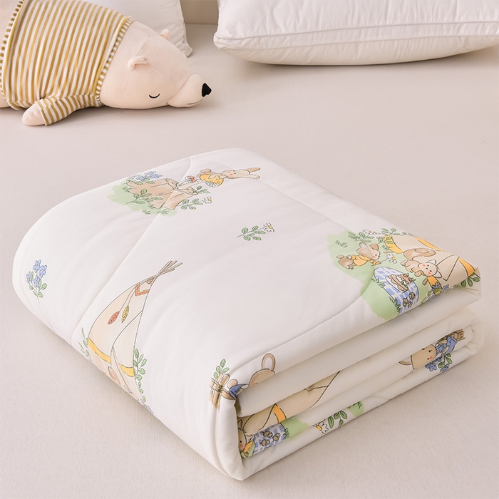 91家纺网 家纺一手货源 找家纺 2024新款A类针织棉亲肤夏被夏凉被空调被 姐妹派对