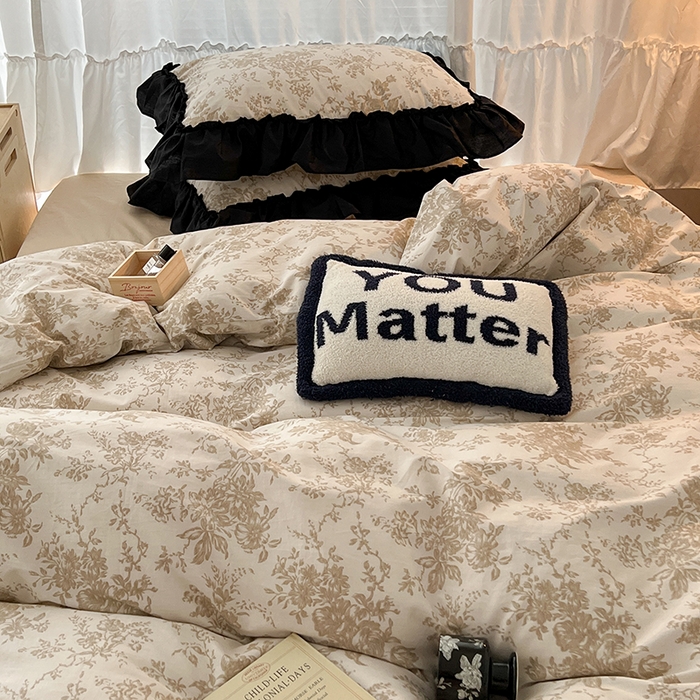 91家纺网 家纺一手货源 找家纺 （总）昔可家纺 2024黑色贴边花边全棉款四件套