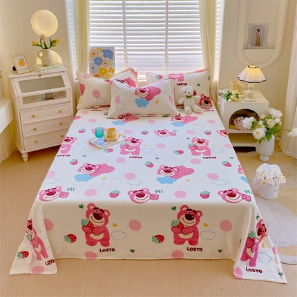 91家纺网 家纺一手货源 找家纺 （总）凯儿家纺 2025新款AA版印花A类牛奶绒单床单+单枕套