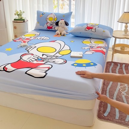 91家纺网 家纺一手货源 找家纺 （总）名兮家居 2024新款全棉大版经典奥特曼-三丽鸥床笠【含防伪标】