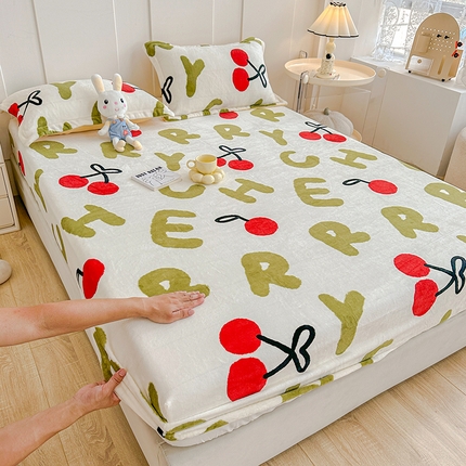 91家纺网 家纺一手货源 找家纺 （总）卡普家居 2025新款印花牛奶绒床笠